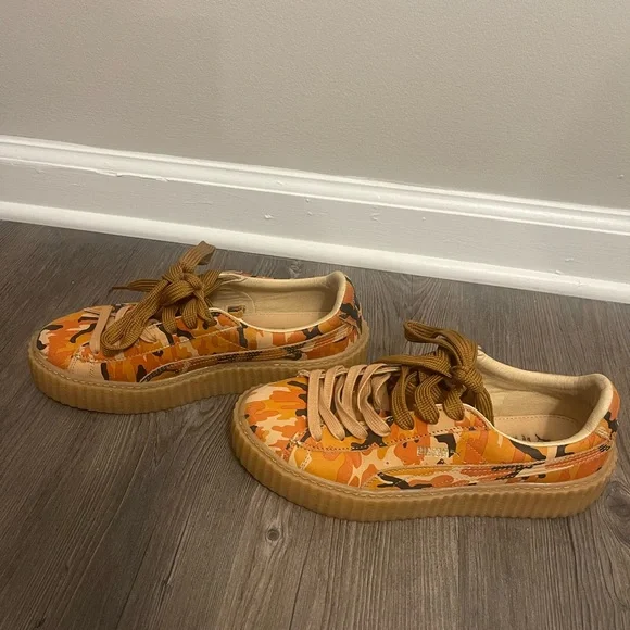 Puma x FENTY Orange Camo Creepers - Picture 4 of 6
